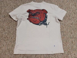 Abercrombie & Fitch Shirt Youth Medium White Short Sleeve Spell Out Pitt Bull - Picture 1 of 15