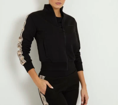 Sudadera Mujer Guess Algodón Slim Full Zip Logo V2YQ16KB3P2 JBLK Negro - Imagen 1 de 2