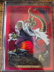 2024 Marvel Masterpieces '92 Platinum Lizard Red Prism 179/492 SP #41 - Picture 1 of 2