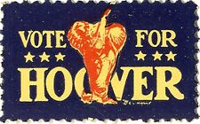 1928 Campaign VOTE for Herbert HOOVER Elephant Seal (3823)