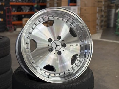 Nuevo 18x8.5 18x9.5 Aero Classic Mercedes W126 R129 R107 Plateado Pulido (4 Ruedas) Foto 1 de 4
