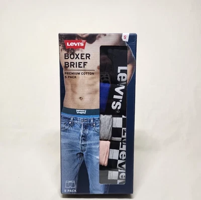Мужские трусы-боксеры Levi's упаковка 5 шт. 100% хлопок размер S (28-30) - Изображение 1 из 3