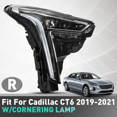 For 2019-2021 Cadillac CT6 Full LED Headlight W/ Cornering Lamp Right Passenger Foto 1 de 4