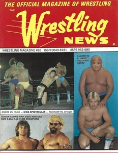 WRESTLING NEWS #65 MAGAZINE ANDRE HULK HOGAN VENTUA ADONIS JARRETT YAMAMOTO AWA - Picture 1 of 1