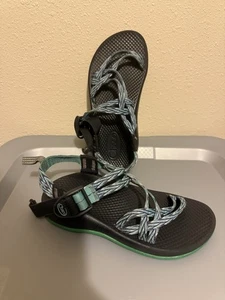 CHACO Teal/Purple Strappy Big Kids Sandals 2 - Picture 1 of 6