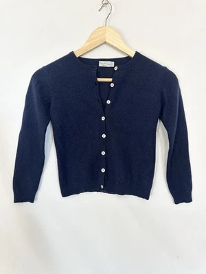 Детский темно-синий 100% кашемировый кардиган Papa D'Anjo свитер размер 10 - Изображение 1 из 4