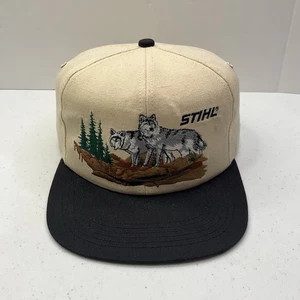 VTG 2000 Stihl Chainsaw Wolves Wolf Snap Back K Products Hat Wildlife Outdoors - Picture 1 of 4