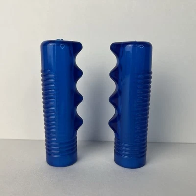 VINTAGE BLUE TRICYCLE GRIPS 5/8" ID. 3-3/8" LONG FITS ELGIN AMF HUFFY COLSON NOS - Image 1 of 4