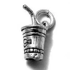 Dije refresco de cola de plata esterlina 925 3D - Imagen 1 de 1