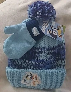 Bluey Disney Beanie Knit Hat & Mittens Boys Or Girls Toddler 2T- 5T - Picture 1 of 2