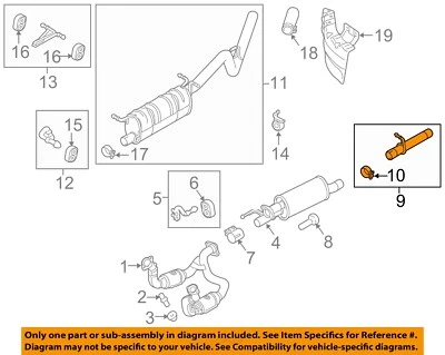 Componentes de escape Ford OEM 11-16 F-250 Super Duty-Tubo intermedio BC3Z5A212AR Foto 1 de 2