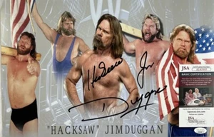 "Hacksaw" Jim Duggan WWE WWF Signed Autographed 17x11 Photo JSA COA - Picture 1 of 7