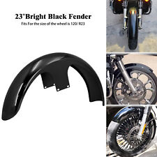 Gloss Black 120/23" Wrap Front Fender Fit For Harley Touring Glide CVO 1996-2022