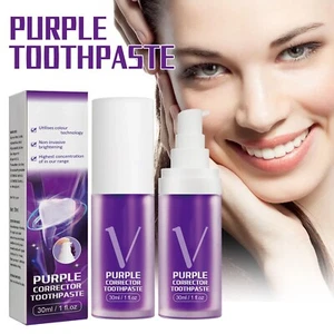 Corrector Purple Teeth Whitening Toothpaste Tooth Stain Removal Teeth 30ml - Picture 1 of 12