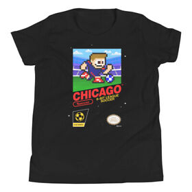 Chicago Fire FC 8-bit Retro NES League Soccer Kit Jersey Youth Kid Boys T-Shirt