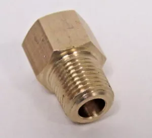 MESSING ADAPTER 1/8 ZOLL NPT STECKER X 1/8 ZOLL BSPP BUCHSE NEU - Bild 1 von 3