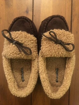 Zapatillas DOCKERS Marrón Sherpa Forradas Mocasín Suela Dura Niños Grandes 2-3 Cálidas Foto 1 de 4