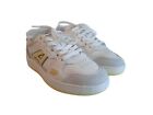 AXEL ARIGATO Ladies White & Yellow Leather Lace-Up A-Dice Lo Trainers UK3.5 NEW