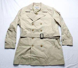 Michael Kors Men's Woven Belted Two-Button Trench Coat LC7 Khaki Size XL NWT - Picture 1 of 6