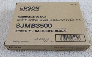 GENUINE EPSON SJMB3500 MAINTENANCE BOX FOR TM-C3500 - NEW - FREE SHIPPING - Zdjęcie 1 z 10