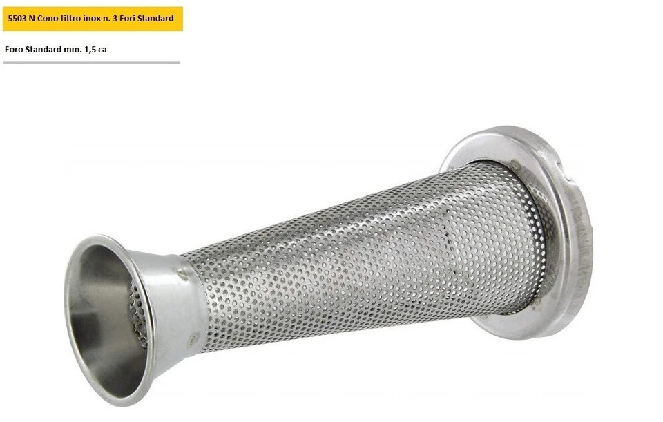 Cono filtro Reber inox N 3 foro standard 1,5 mm 5503 N per spremipomodoro Rotex - Immagine 1 di 1