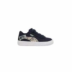 Puma Basket Canvas T4c Lace Up  -  Toddler Girls  Sneakers Shoes Casual   - Blue
