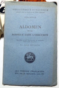 ALDOMEN/LE BONHEUR DANS L'OBSCURITE/SENANCOUR/ED LES PRESSES FRANCAISES/1925 - Imagen 1 de 1