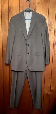 Conjunto de traje blazer Brooks Brothers para hombre 40L (39) y pantalones (33x31) lana gris Foto 1 de 4