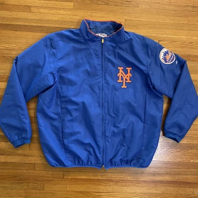 Jaqueta térmica de beisebol New York Mets masculina 3XL alta azul MLB autêntica - Imagem 1 de 4