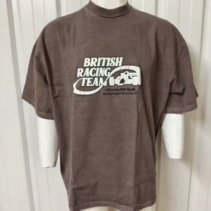 Illicit Bloc Race Merch T-Shirt Washed Brown XXL 300GSM 100% Cotton Boxy Fit 2XL - Picture 1 of 8