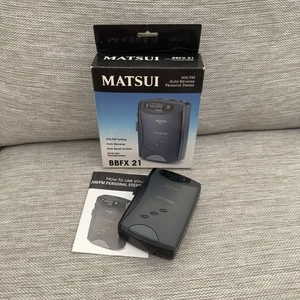 Reproductor de radio/cassette personal Matsui BBFX 21 de colección funciona con caja - Imagen 1 de 14