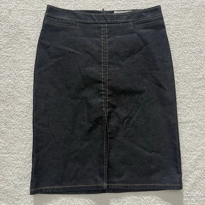 Falda vaquera azul oscuro Bloomingdale’s vintage para mujer talla 4 Y2K Foto 1 de 4