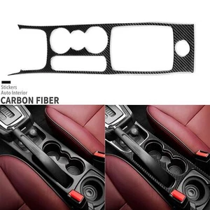 Carbon Fiber Water Cup Holder & Gear Shift Panel Cover For Ford Fiesta 2011-2019 - Picture 1 of 23