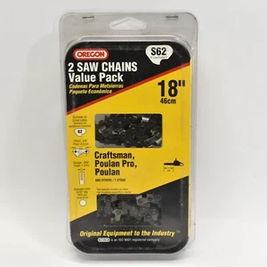 OREGON S62 Saw Chains 18" 2 Pack 46cm - Picture 1 of 2
