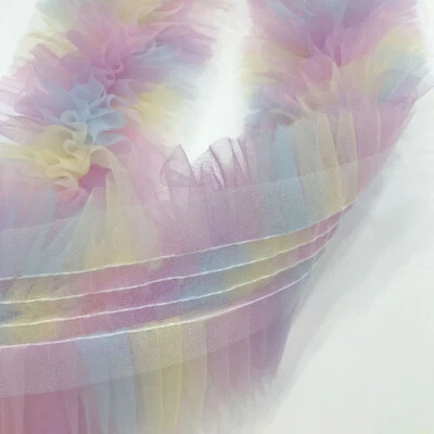 3Meter Mesh Tulle Trim Ribbon Sewing Fabric Dress Hem Edging Frill Colorful Trim - Image 1 of 4