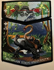 Achpateuny oa lodge 803 498 BSA Far East Amangi Watschu 2020 NOAC DINO 2 PARCHES - Imagen 1 de 2
