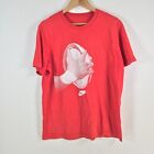 Nike Rugby mens t shirt size L red short sleeve crew neck cotton 068893