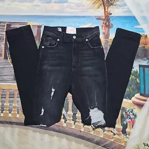 Revice Distressed schwarz weiß Jeans Größe 25 - Bild 1 von 6