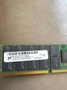 Micron / Crucial 16GB ECC RDIMM2Rx4 PC3L-10600R DDR3-1333 MT36KSF2G72PZ (6) - Photo 1/1