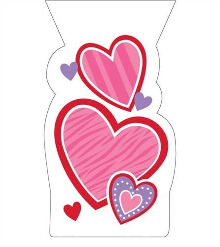 Bolsas de golosinas de varios corazones de San Valentín con lazos giratorios paquete de 20 decoración del día de San Valentín Foto 1 de 1