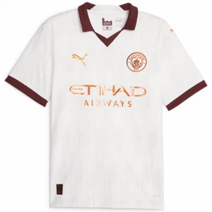 Camiseta de visitante Puma Manchester City 2023-24 - blanca/berenjena - Imagen 1 de 9