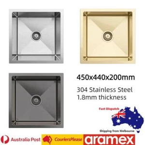 Single bowl sink Handmade 304 Stainless Steel Laundry Sink 450x440mm - Picture 1 of 15