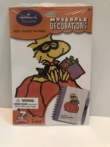 Hallmark Woodstock On A Pumpkin Peanuts Halloween Moveable Decorations Stickers - Picture 1 of 5