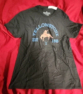 Yellowstone TV Show Men's Distressed Print Black T-Shirt Large L NEW - Picture 1 of 8