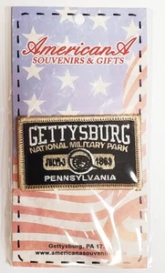 GETTYSBURG NATIONAL MILITARY PARK PENNSYLVANIA BLACK & GOLD PATCH NEW - Picture 1 of 1