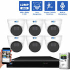 8 Channel 6 X 12MP 6K Face/Human/Car Smart AI PoE Dome Security Camera System