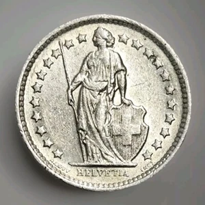 1963 Switzerland 1/2 Franc Silver Old World Coin KM 23 (ek046) - Picture 1 of 3