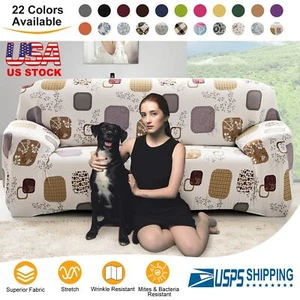 1/2/3 Seater Stretch Chair Cover Sofa Covers Elastic Protector Cover Soft Pads - Picture 1 of 74