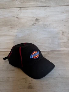 Dickies Black Logo Cap Hat Umisex Red Stripe - Picture 1 of 17