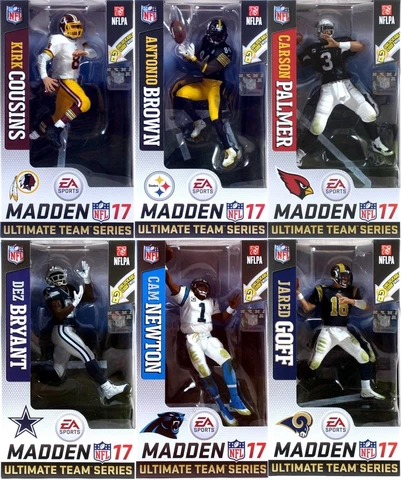 McFarlane Madden NFL 17 Ultimate Team Set of 6 Figures Goff Brown Bryant Newton+ Cover